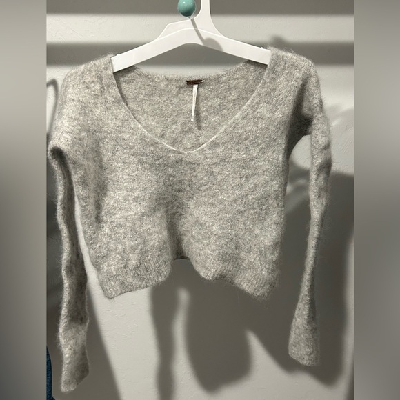 Free People Sweaters - Free People Soft Gray V-Neck Sweater